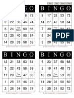 Bingo Template Black