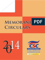 2014 CSC Memorandum Circulars