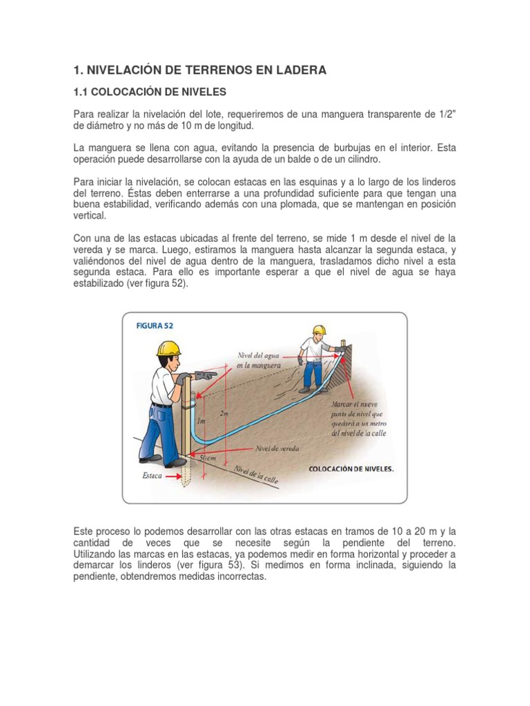 Nivelación y Muros de Contención en Terrenos | PDF | Fundación