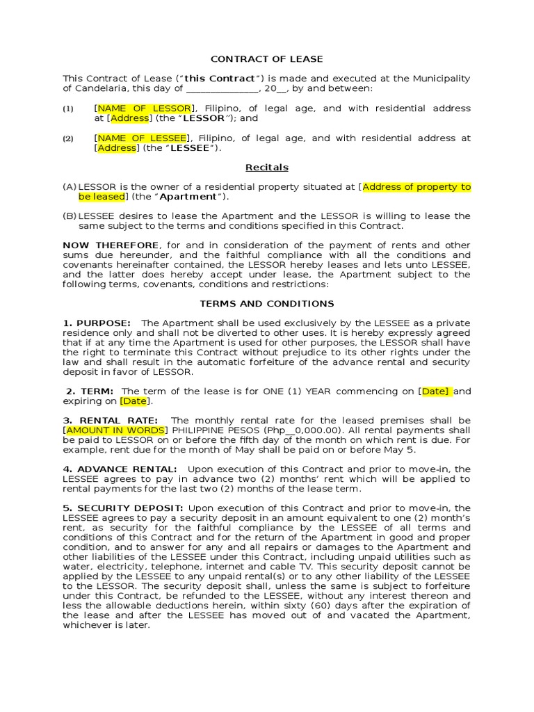 meaning of assignment of lease