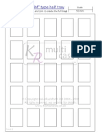 Standard "M" Type Half Tray: (Print On 2 Sheets of A4 and Join To Create The Full Tray) 50 MM Scale