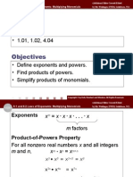 Laws of Multiplying Exponents