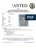 Wanted: U.S. Environmental Protection Agency Criminal Investigation Division