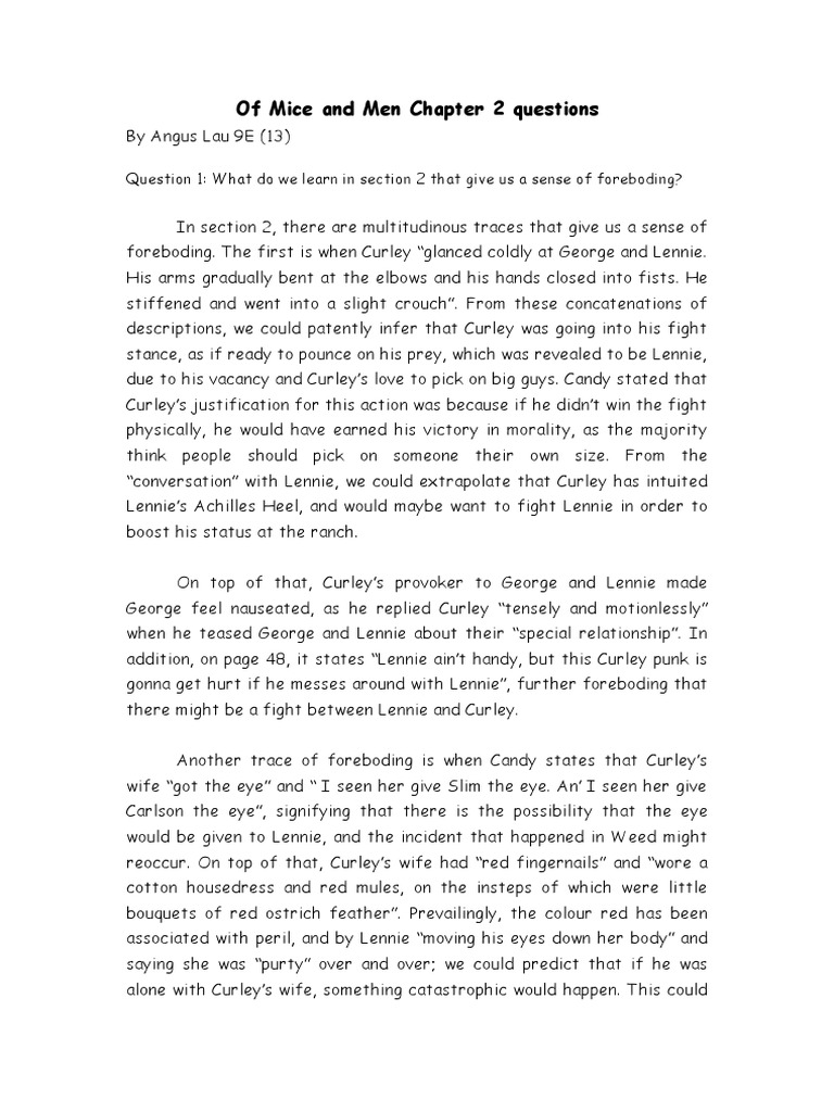 Chapter 2 Analysis of Of Mice and Men | PDF | Young Adult