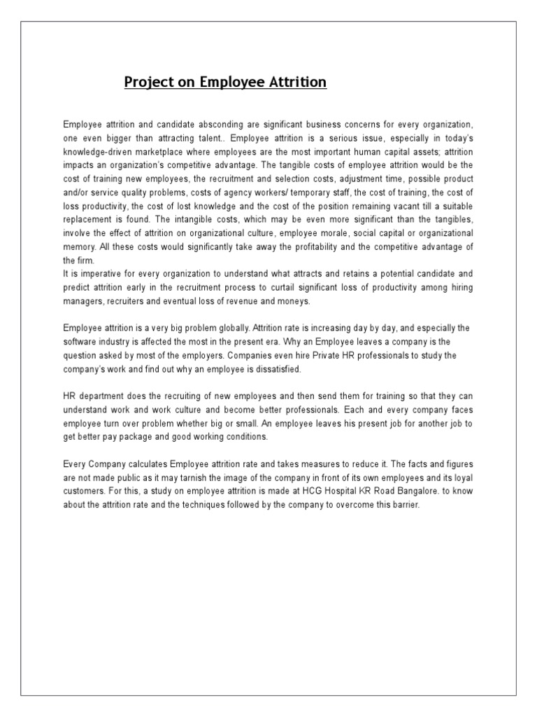 Project On Employee Attrition Anupama | PDF | Research Design ...