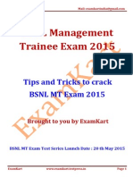 Strategy Guide To Crack BSNL Management Trainee Exam 2015