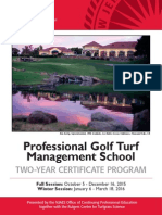 Rutgers Professional Golf Turf Management School: Two Year Certificate Program 2015-16