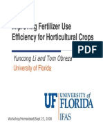 Improving Fertilizer Use Efficiency for Horticultural Crops