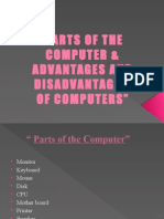 Topic:: "Parts of The Computer & Advantages and Disadvantages of Computers"