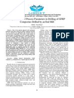 Optimization of Process Parameters in Drilling of GFRP Composites Drilled by An End Mill