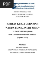 Kertas Kerja Anda Bijak Jauhi Zina