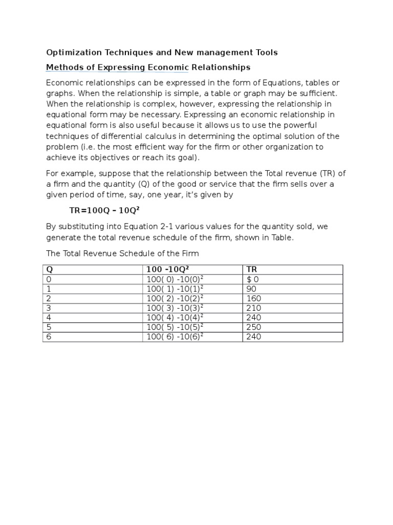 Optimization Techniques and New Management Tools | PDF | Business ...