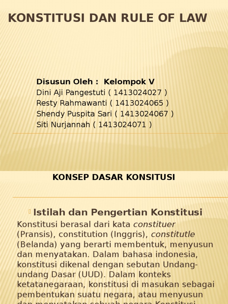Konstitusi Dan Rule Of Law Fix