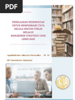 MEMPERBAIKI TATA KELOLA SEKTOR PUBLIK MELALUI MANAJEMEN STRATEGIS YANG LEBIH BAIK - Terjemahan Artikel - Aga