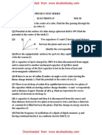 Electrostat Physics Test Series Questions