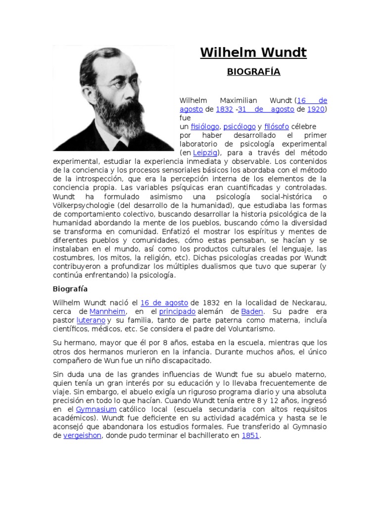 Wilhelm Wundt | PDF | Epistemología | Ciencia cognitiva