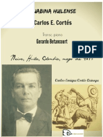 GUABINA HUILENSE. Carlos E. Cortés. Transc. Piano Gerardo Betancourt