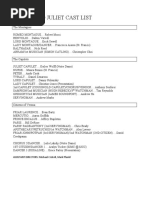 Romeo and Juliet Script