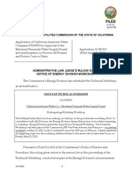 Alj's Ruling Giving Notice of Energy Division Workshop 05-15-15