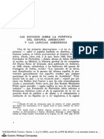 Los Estudios Sobre La Fonética Del Español Americano y Las Lenguas Amerindias