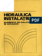 Hidraulica Instalatiilor Elemente de Calcul Si Aplicatii