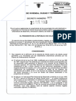 Decreto 75 Del 23 de Enero de 2013 Renovación Urbana