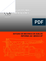 Estudio de suelos para reforma en Reforma 432, CDMX