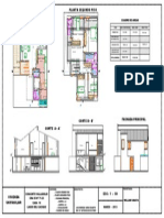 Plano casa 2 pisos con áreas