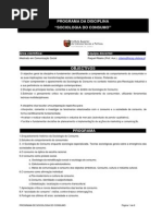 Programa de Sociologia Do Consumo