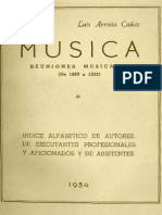 Música Reuniones Musicales (De 1889 A 1933)