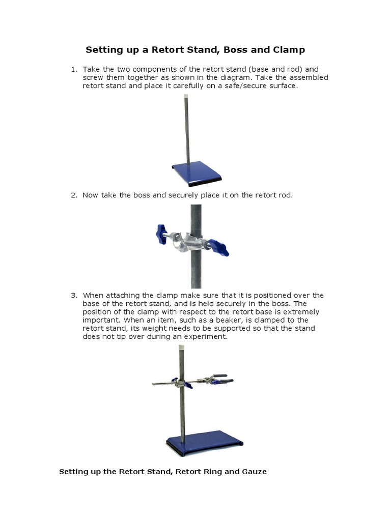 Setting Up A Retort Stand PDF