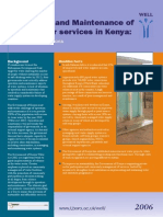 WELL CN15-1 Operation and Maintenance of Rural Water Services in Kenya