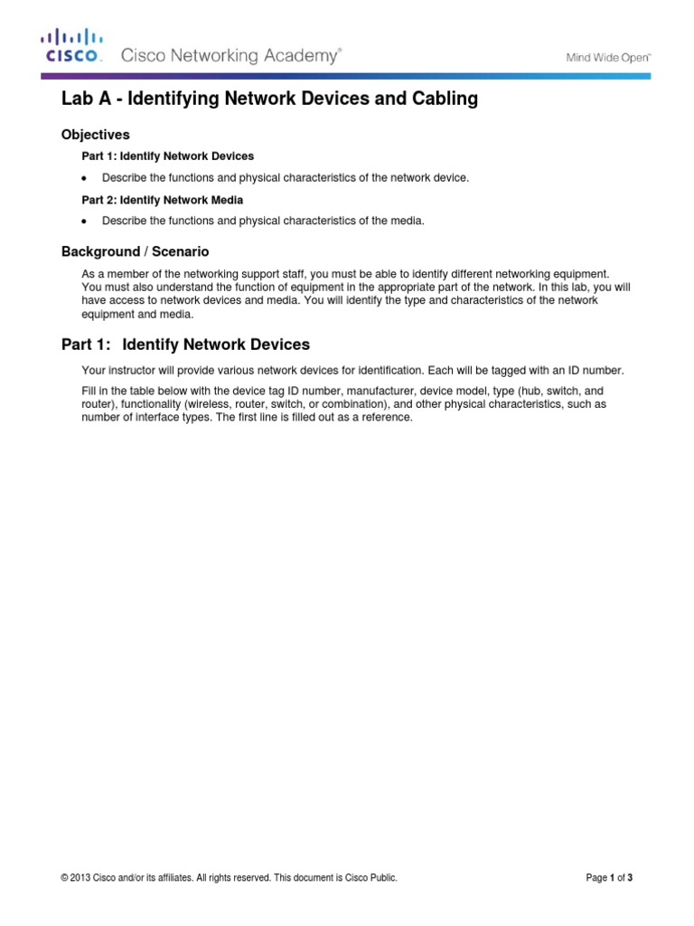 4.1.2.4 Lab - Identifying Network Devices and Cabling | Router (Computing)  | Computer Network