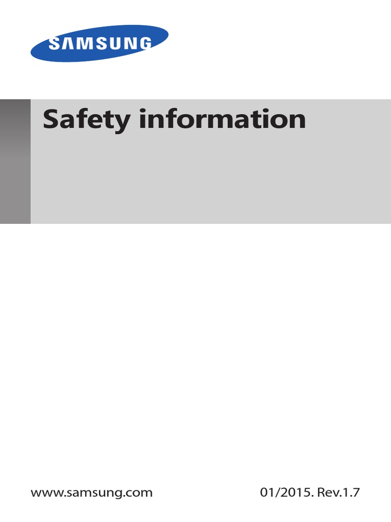 Safety Information Samsung Galaxy S6 | PDF