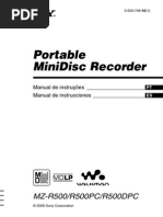 SONY MZ-R500 User Guide