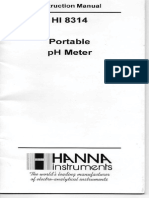 Hanna Instruments Portable PH Mater HI8314 Instruction Manual