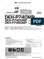 Pioneer Deh p7450mp,Deh p7400mp,Deh p740mp