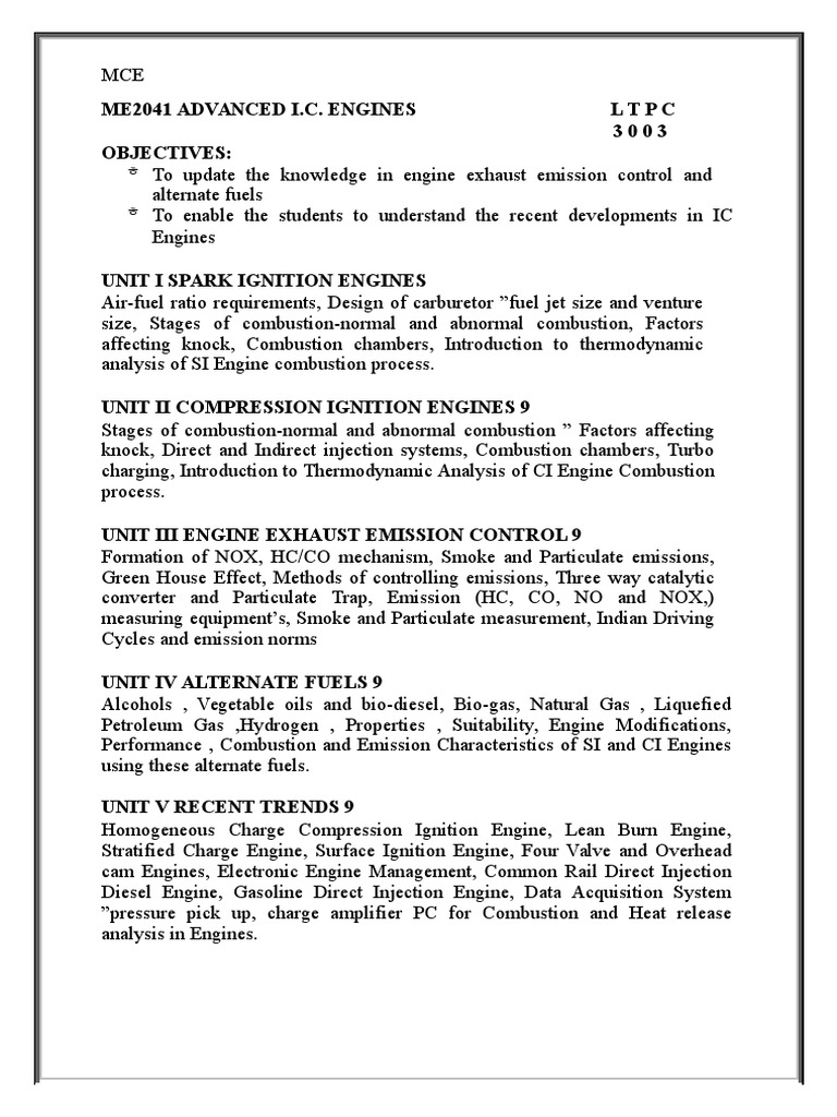 Advanced I.C. Engines Book | PDF | Internal Combustion Engine ...