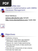 MIS 385/MBA 664 Systems Implementation With DBMS/ Database Management