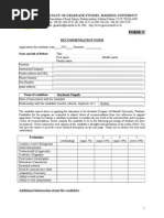 Form C Recommendation