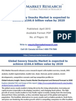 Global Savory Snacks Market Is Expected To Achieve $166.6 Billion Value by 2020