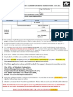 Form 4: Examination Centre Transfer Form - July 2015