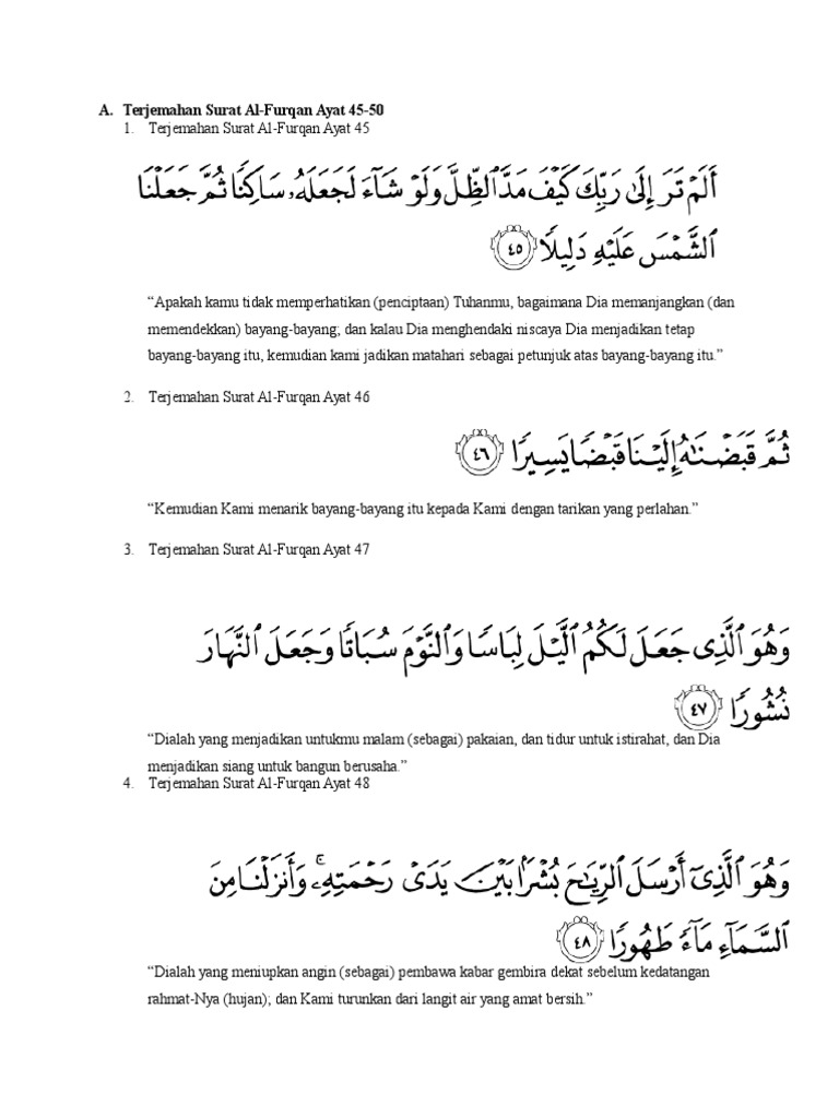 Lihat Surah Furqan Ayat 49 