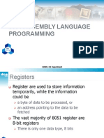 8051 Assembly Language Programming: ©2009, CE Department