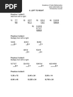 Add From Left To Right:: Academy of Vedic Mathematics Introductory Course