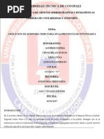 Aplicacion de Auditoría Tributaria en La Provincia de Tungurahua