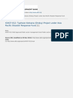 Asian Development Bank - 43437-012 - Typhoon Ketsana (Ondoy) Project Under Asia Pacific Disaster Response Fund - 2014-11-05