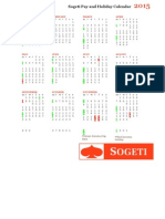 Sogeti Pay and Holiday Calendar: January February March April