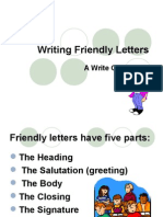 Writing Friendly Letters: A Write On Activity