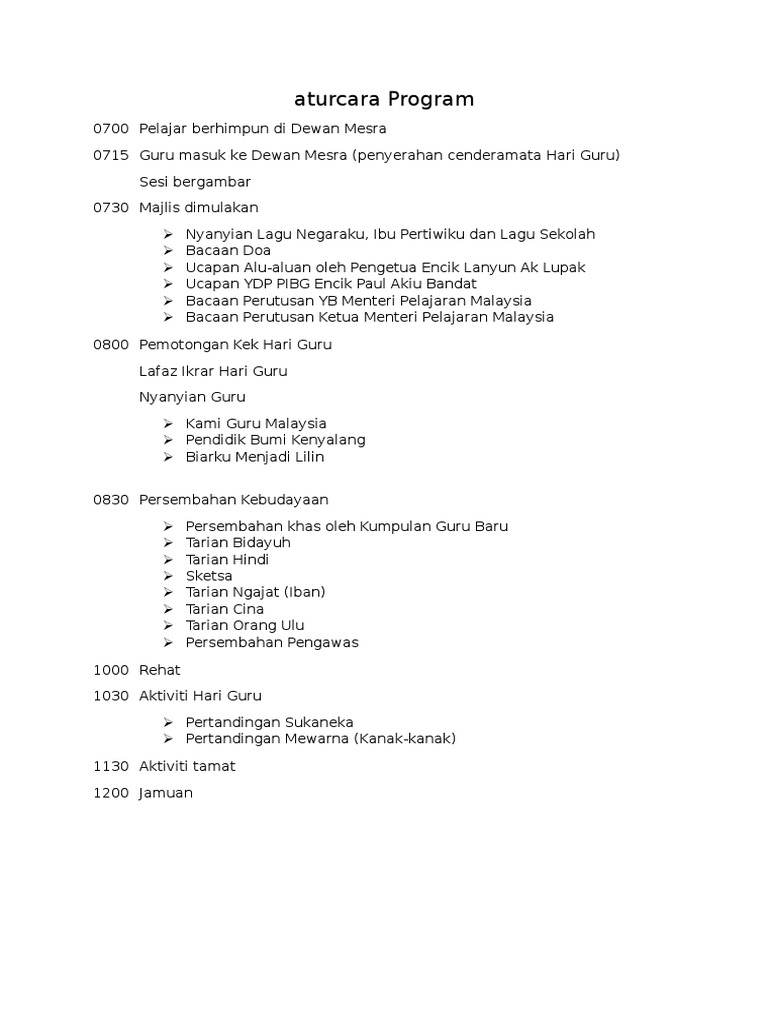 Tentatif Program